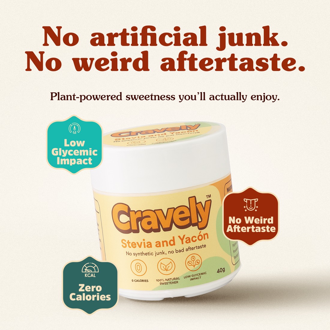 No artificial junk and no weird aftertaste